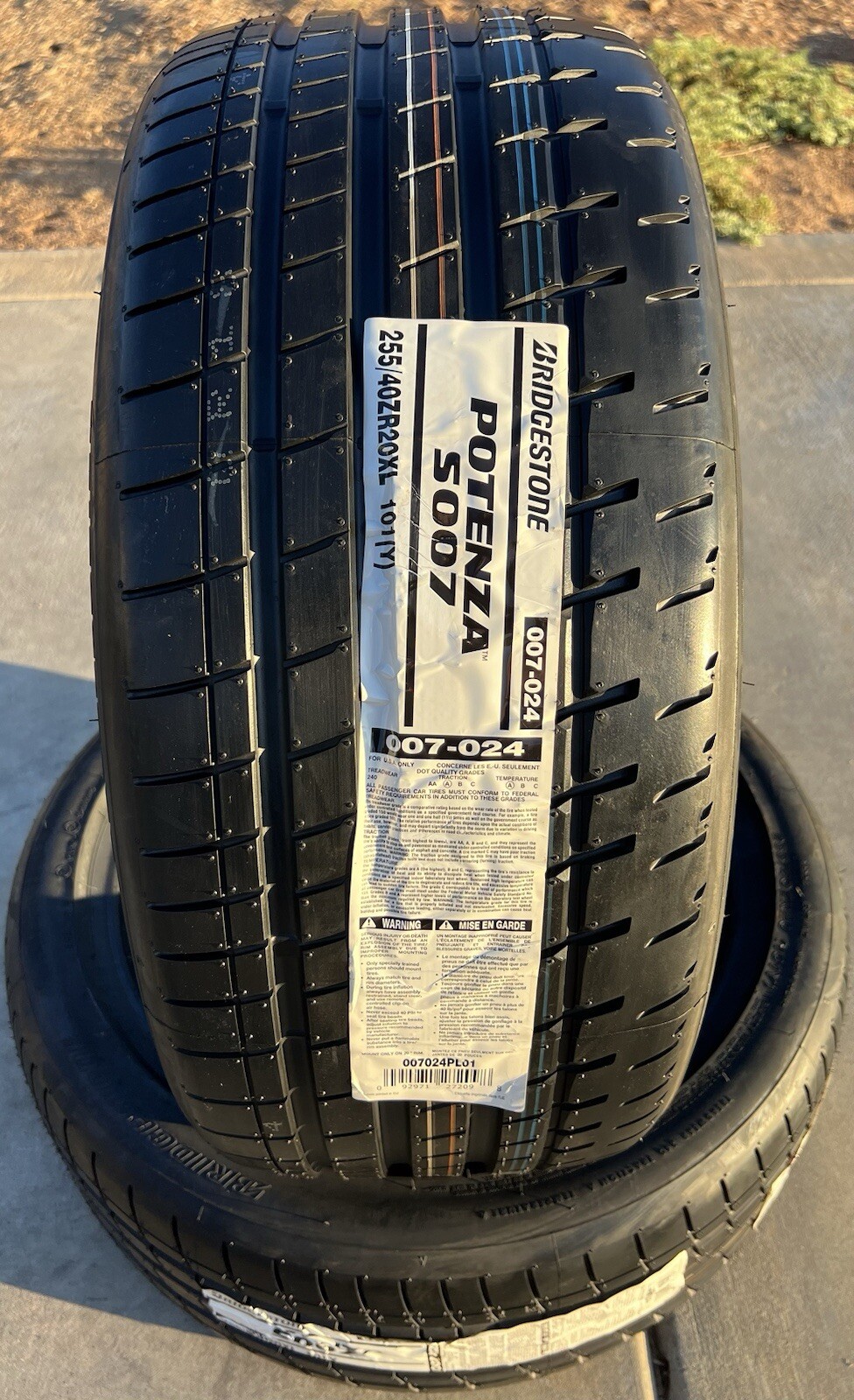 Set of TWO NEW 255/40ZR20 Bridgestone Potenza S007 A5A Aston Martin DB11 Vantage