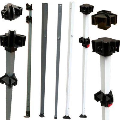 WESTERNDEALS Gazebo Legs Replacement For Pop Up 2.4 meter & 3M x 3M Gazebo Grey & White.