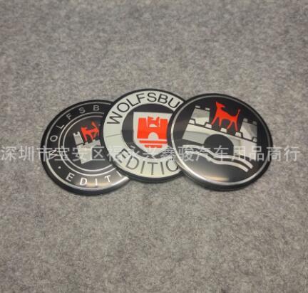 4pcs 56MM WOLFSBURG EDITION Car Wheel Center Hub Cap Badge Emblem Decal Sticker - Picture 2 of 4