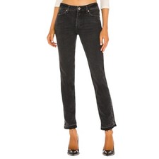 Free People x We The Free Cuffed Slim Boyfriend Jeans Size 27 Faded Black