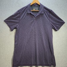 Eddie Bauer Outdoor Polo Shirt Mens Size TXL SS Active Fit Tencel Purple