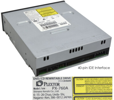 PLEXTOR PX-760A CD/DVD REWRITABLE DRIVE CDRW DVDRW LAUFWERK 