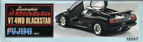 oop Fujimi 12057 1/24 Lamborghini Diablo VT 4WD Blackstar 1991 Boxing - Picture 2 of 8