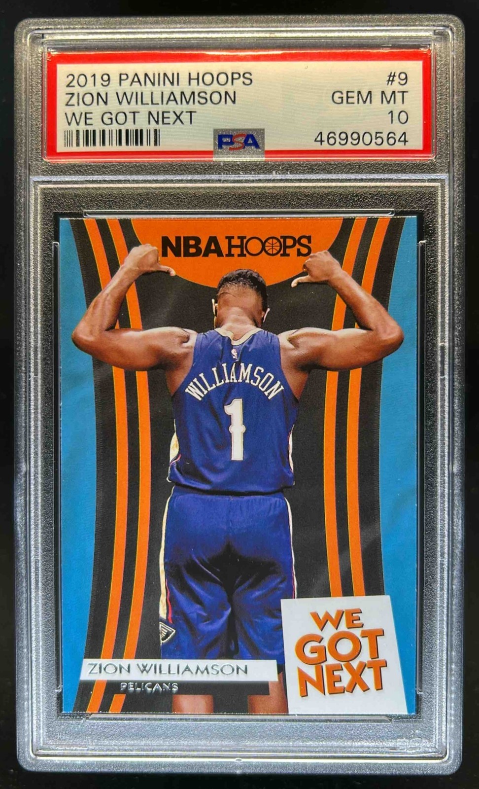 2019-20 Hoops Zion Williamson We Got Next Rookie RC #9 Pelicans PSA 10