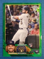 Garret Mitchell 99 Rc Green 2023 Topps Chrome Logofractor Brewers Rookie