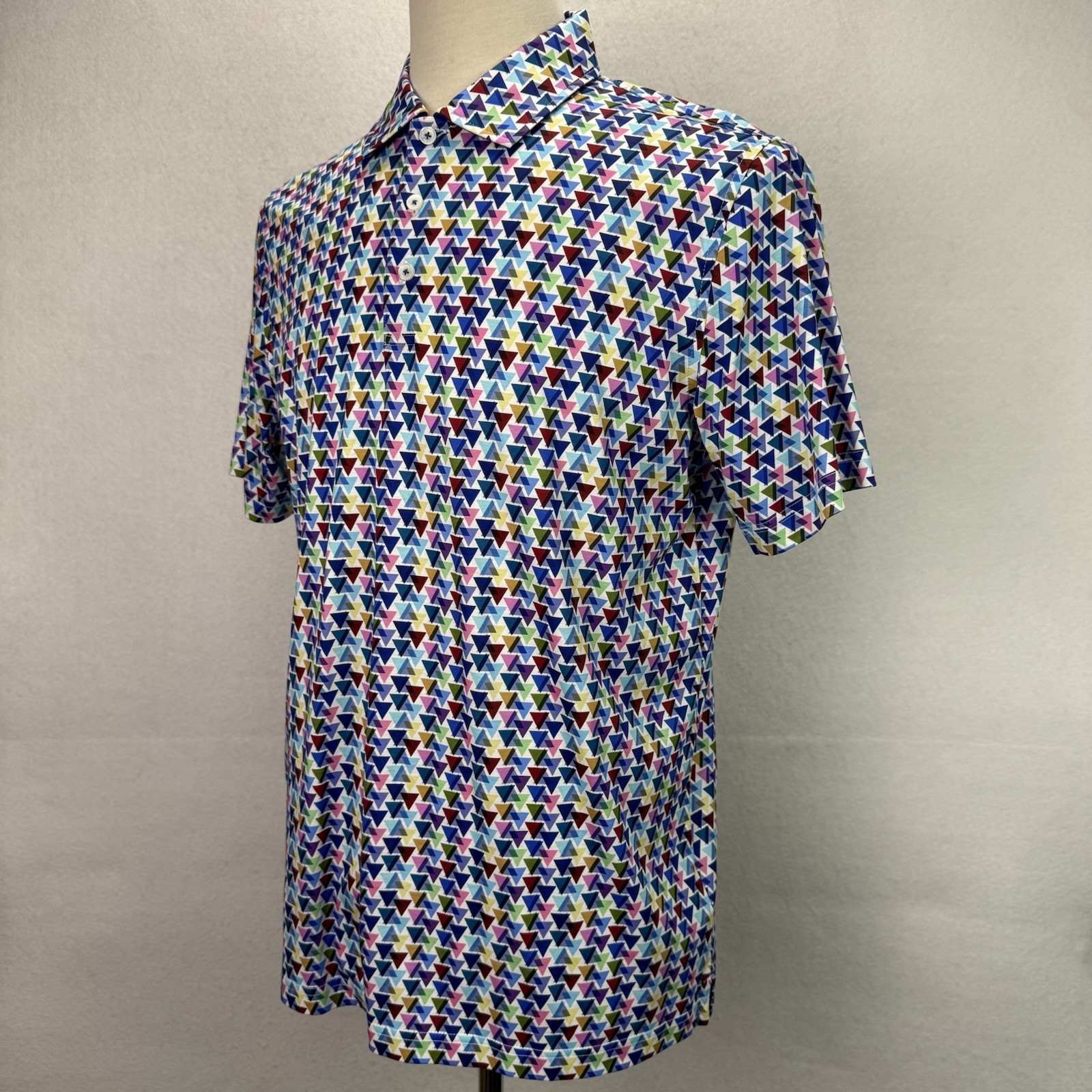 Bugatchi Multi Color Geometric Triangles All Over… - image 7