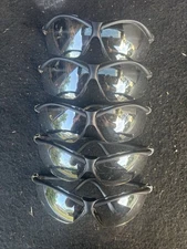 Used Safety Glasses Black Frame Clear Lens