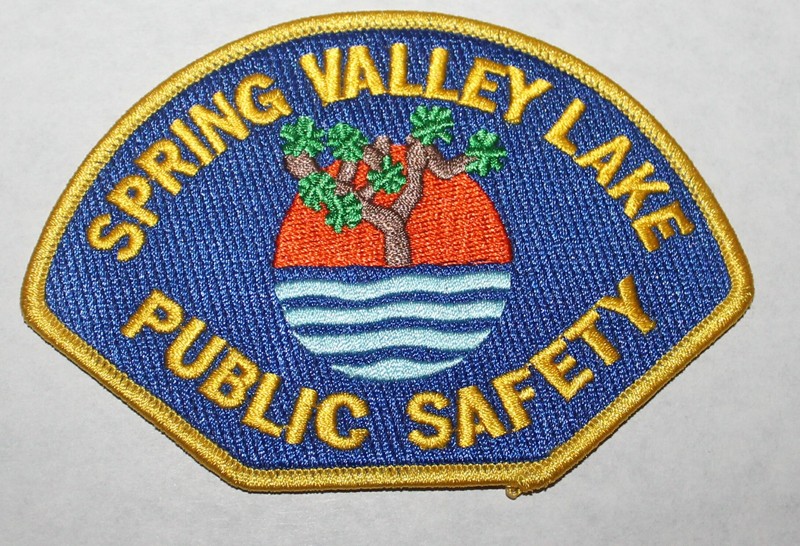 SPRING VALLEY LAKE PUBLIC SAFETY San Bernardino Co California 2007 Police patch