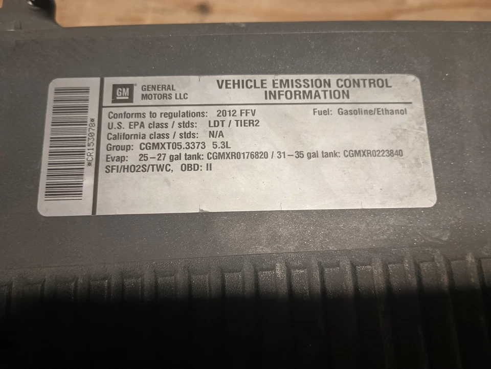 2012-2016 GMC Sierra Silverado 5.3 Suburban Yukon Airbox W/ Duct Tube - Image 3 of 4