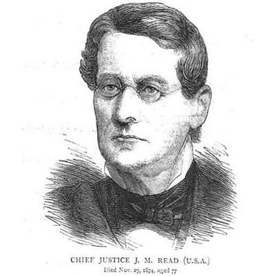 USA Chief Justice John M. Read - Antiker Druck 1875