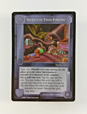 Secrets of Their Forging - Middle Earth CCG card (1997 ICE) MECCG Lidless Eye