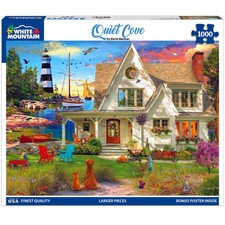 1000 Piece Scenic Lighthouse Beach Quiet Cove Jigsaw Puzzle 1000 Pieces