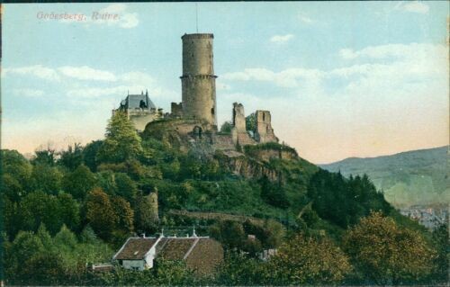 Postcard Godesberg ruin around 1910 (9781)