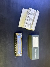 Lucky Brand Exclusive Chrome 10-Hole Harmonica Key of C With Case
