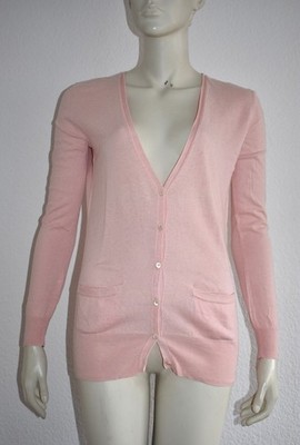 STRENESSE   zarte Strickjacke - Rosa - Baumwolle Kaschmir Seide - Gr. 36