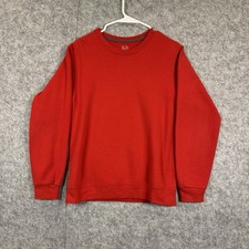 VINTAGE Fruit Of The Loom Sweatshirt Small Red Burgundy Crewneck Blank