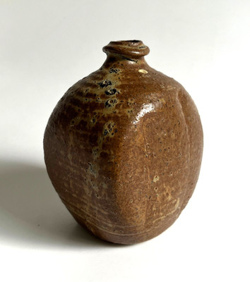 Vintage Yoshii? Japanese Studio Art Pottery Contemporary Flask Bottle