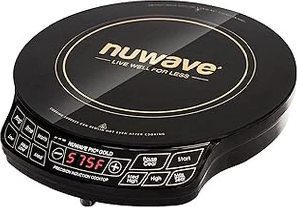 Nuwave Precision Induction Cooktop Gold 12” Shatter-Proof Ceramic Glass Surface