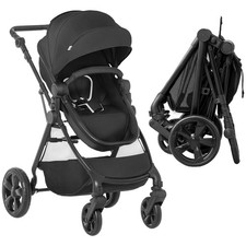 HOMCOM 2-in-1 Pushchair Foldable - Black, Refurbished