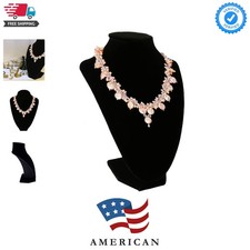 Black Velvet Jewelry Necklace Bust Display Stand - 9 Inch Organizer for Retai...