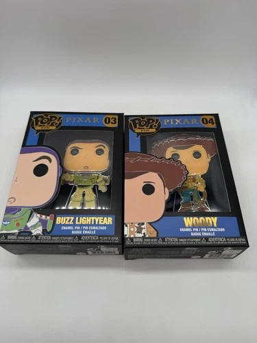 Disney Funko Pop Pin Lot Of 2 Buzz Light-year And Woody Toy Story