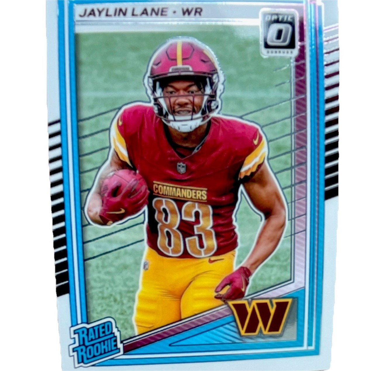2025 Panini Donruss Optic Rated Rookie Jaylin Lane #249 Silver Prizm Commanders
