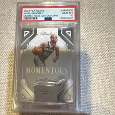 2022 Flawless Manu Ginobili Momentous Autograph /25 PSA 10 Spurs