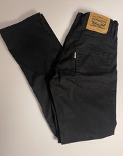 511 Levi's Size 12 26X26 White Tab Adjustable Waist Jeans Black Pants