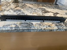 Panduit Cat6 Patch Panel Rack Mount Black, 24 Ports