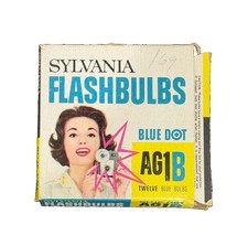 Sylvania Blue Dot AG1B Blue Daylight Flashbulbs Open Box Vintage