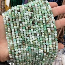 4mm Genuine Natural Faceted Cube Square Australian Jade Beads for Jewelry Making