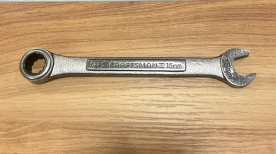 #ad Vintage Craftsman 15mm Ratcheting Combination Wrench12pt # 42645 USA $13.49