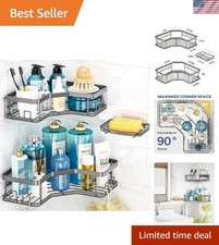 3 Pack Corner Shower Caddy with Soap Holder, Large Capacity Sturdy Easy Insta...