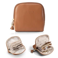 Small Travel Jewelry Case,Jewelry Pouch Bags with Zipper,Velvet Jewelry Organize