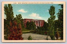 Milligan College Boys' Dormitory Tennessee Vintage Linen Postcard JC-92