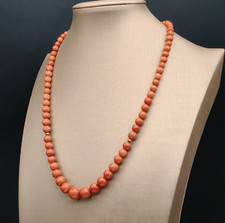 Collana corallo rosso di Sardegna naturale a gradazione collier donna gioiello