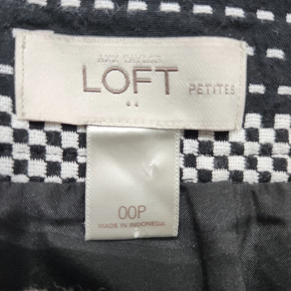 Falda Loft Mujer 00P Negra Blanca A Cuadros Rayas Forrada a Lápiz Mini Elástica Foto 3 de 4