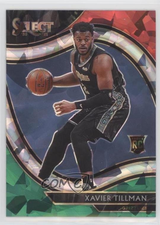 2020 Select Courtside Red White Green Cracked Ice Prizm Xavier Tillman #266 1u6