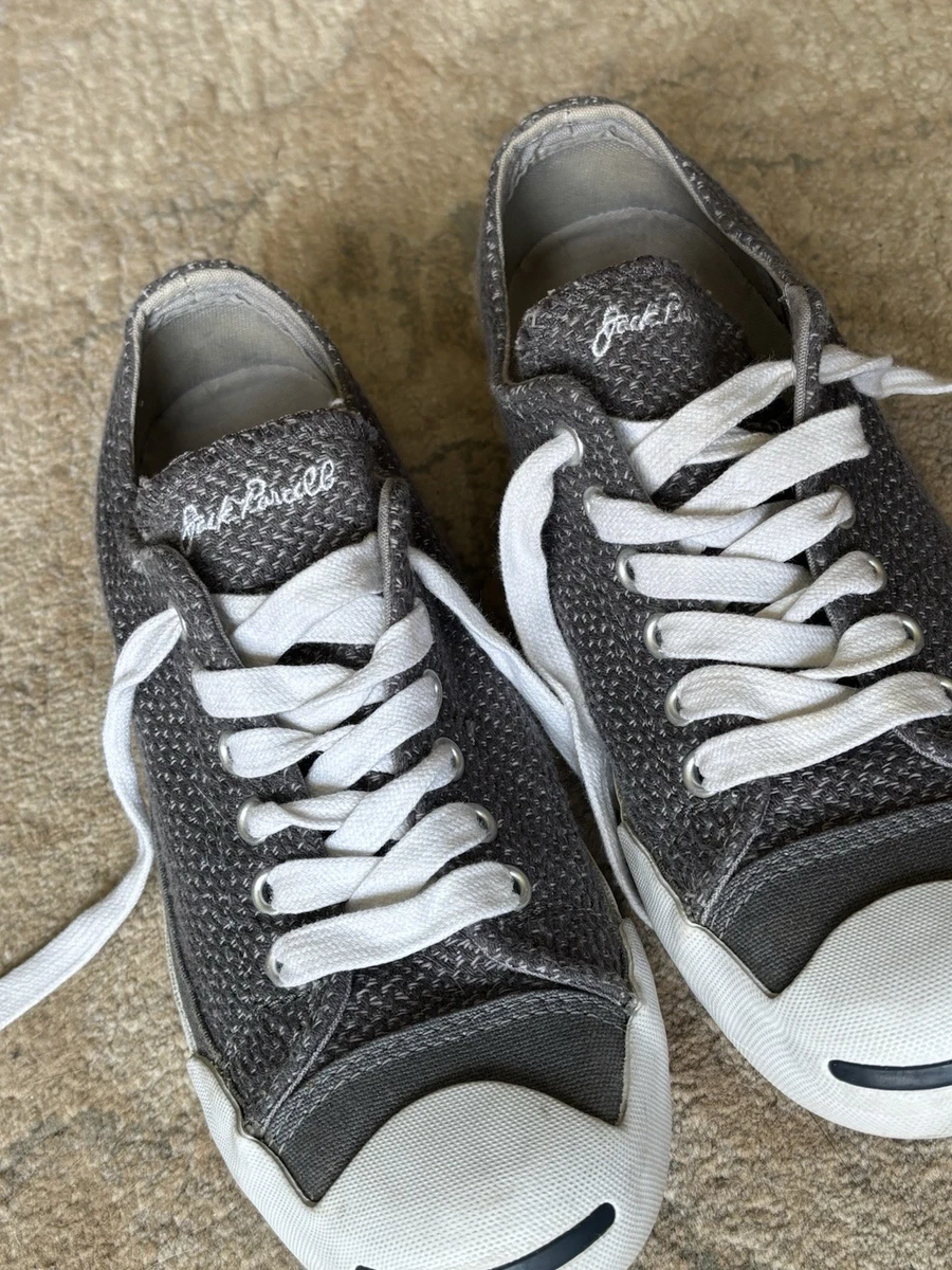 Converse Jack Purcell niedrige Schnürschuhe Turnschuhe grau/weiß Damengröße 7