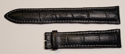 NEW? Stailer Premium Black Leather Antiallergic Watch Strap 19/16mm 79+119mm