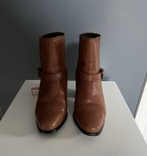 VTG Dingo NWT 1969 Ankle Buckle Brown Leather Western Cowgirl Boot/Booties Sz 8