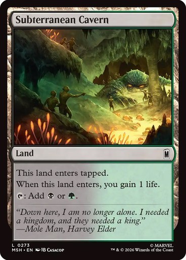 NM Subterranean Cavern, MTG, Super Heroes, Magic the Gathering, 273