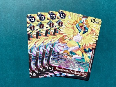 Phoenixmon (X Antibody) BT16-015 Playset Beginning Observer Digimon Card Game x4