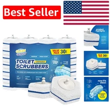 Bathroom Essential: 30 Fresh Scent Disposable Toilet Scrubbers for Tough Stains