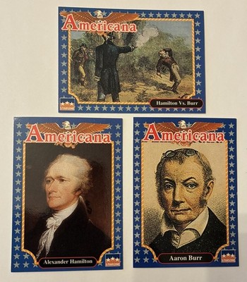 Alexander Hamilton Aaron Burr Duel  collector cards