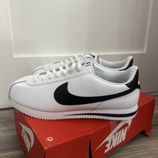 Men’s Nike Cortez Leather trainers in classic white and black colorway UkSize 13