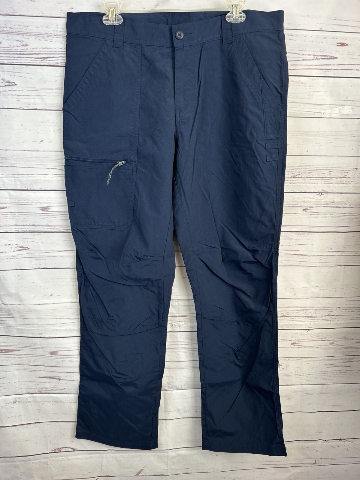 Columbia PFG Omni Shade Pants Mens 36x32 Navy Lightweight Nylon Outdoor Fishing