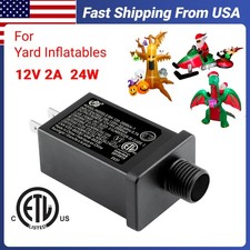 12V 2A Power Supply for Halloween Christmas Inflatables Blow Ups Below 12FT