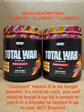 2 PACK CLUMPED REDCON1 TOTAL WAR STRAWBERRY MANGO PRE-Workout 30 Serv Free Ship