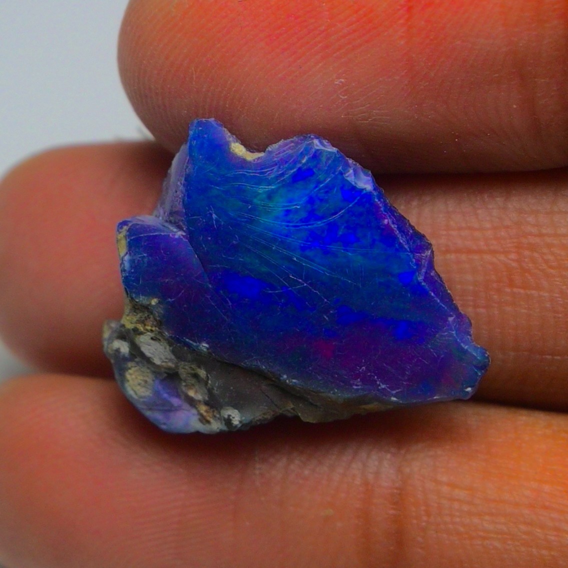 Blue Opal Rough 7.15  Carats, Smoked Ethiopian Welo Opal Rough, Fire Opal Rough